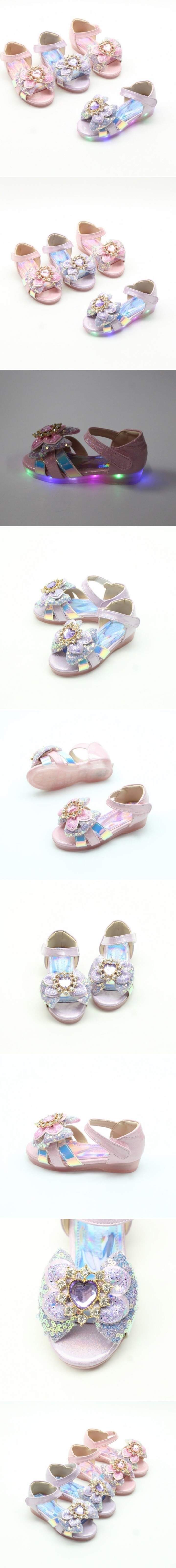 Woori Doori - Korean Children Fashion - #Kfashion4kids - MaryM Fancy Heart LED Sandals