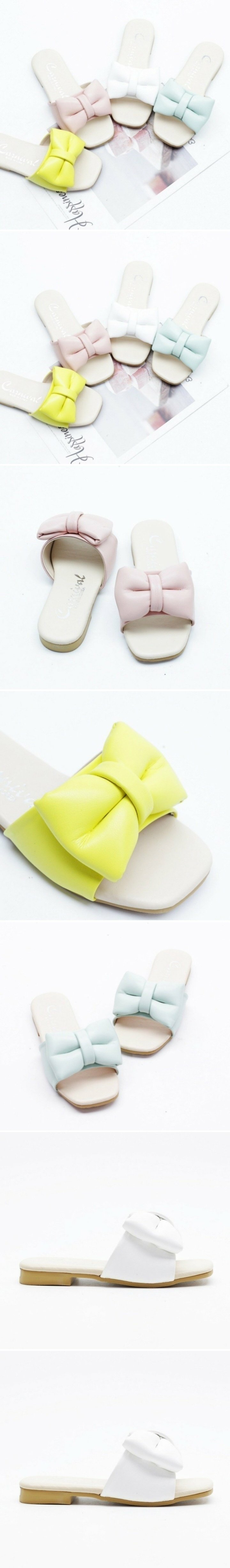 Woori Doori - Korean Children Fashion - #childrensboutique - Big Ribbon Slippers