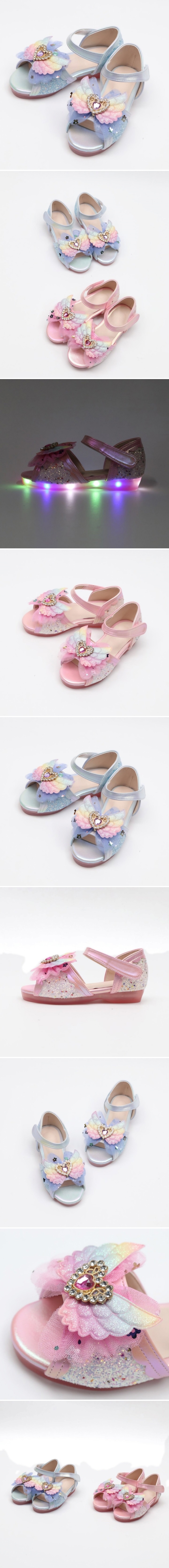 Woori Doori - Korean Children Fashion - #fashionkids - Mary M Angel Heart LED Sandals