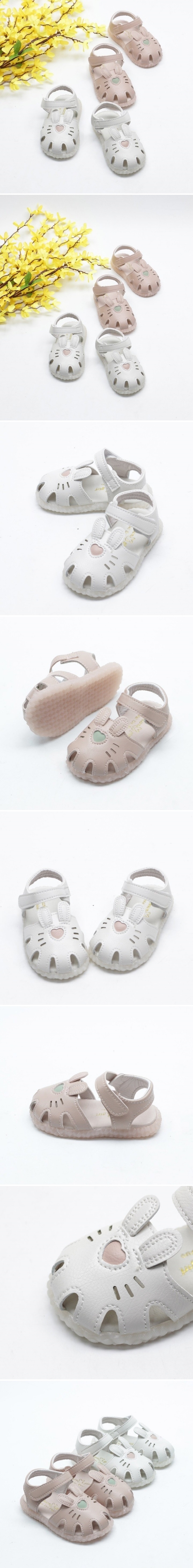 Woori Doori - Korean Children Fashion - #fashionkids - Heart Bunny Baby Sandals