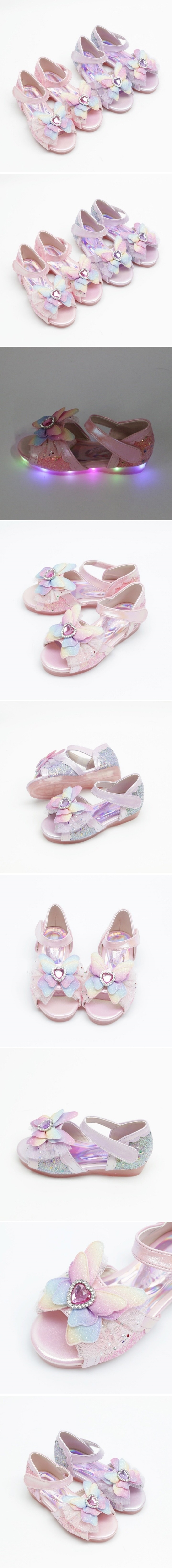 Woori Doori - Korean Children Fashion - #littlefashionista - MaryM Heart Butterfly LED Sandals
