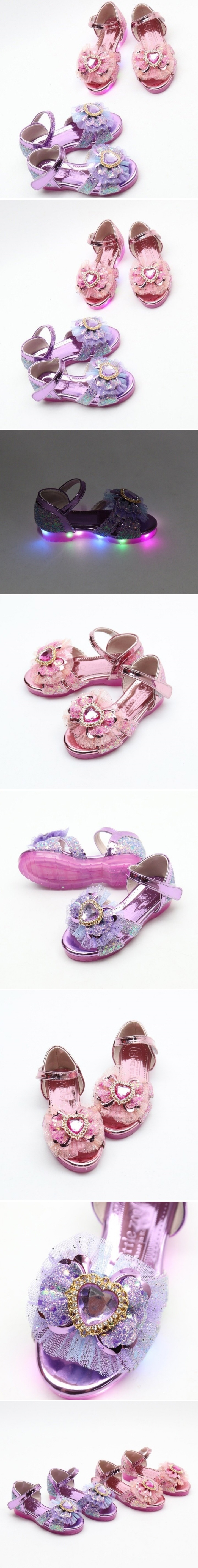 Woori Doori - Korean Children Fashion - #magicofchildhood - Little Ju Love Heart LED Sandals