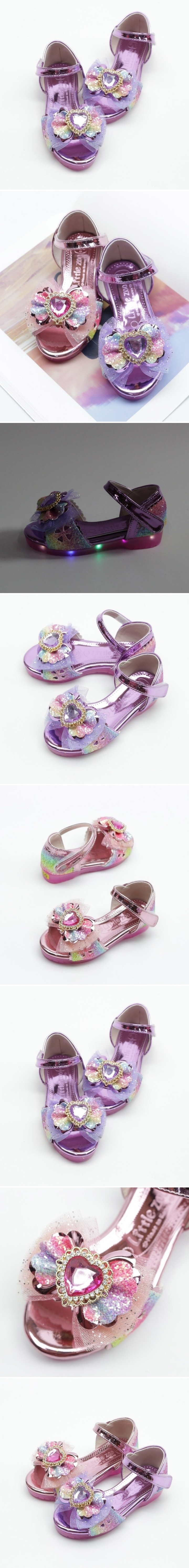 Woori Doori - Korean Children Fashion - #minifashionista - Little Ju Rainbow Heart LED Sandals