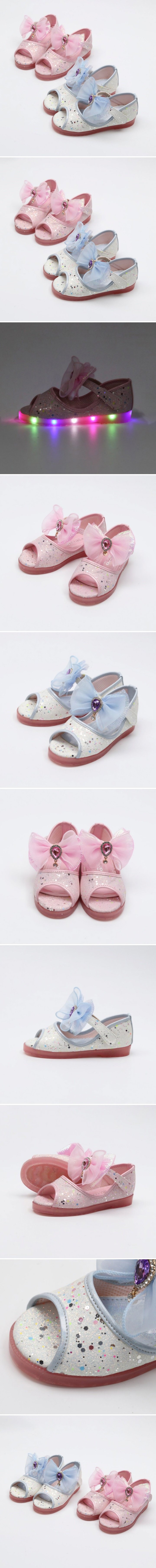 Woori Doori - Korean Children Fashion - #toddlerclothing - Retro Secret Ribbon Sandals LED