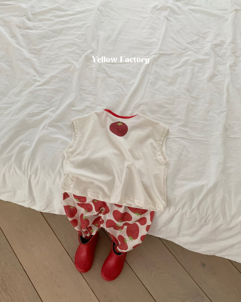 Yellow Factory - Korean Children Fashion - #todddlerfashion - Tomato Tank Tee - 4