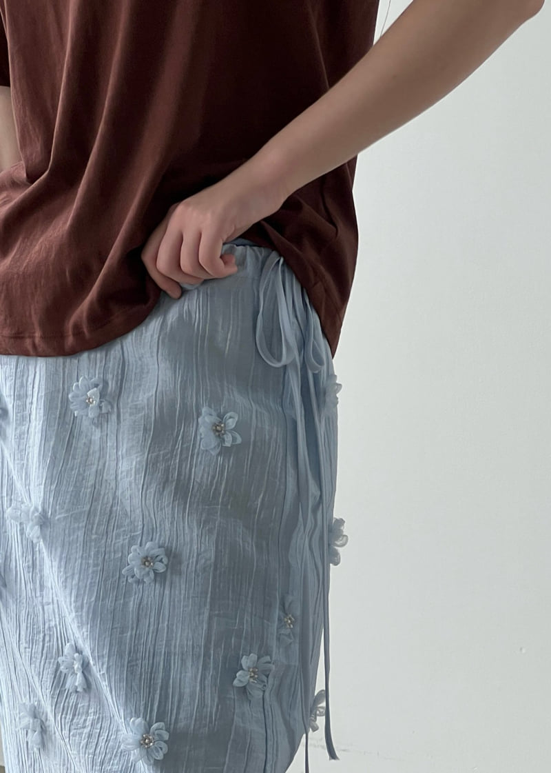 140 Avenue - Korean Women Fashion - #momslook - Poka Flower Skirt - 7