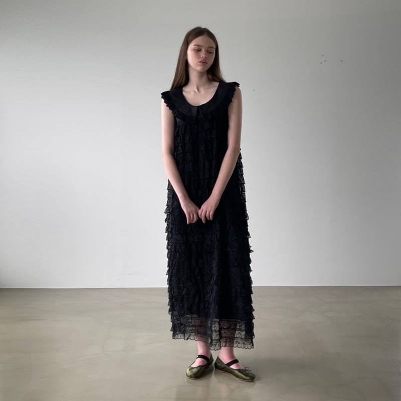 140 Avenue - Korean Women Fashion - #momslook - Honey Lace Tiered One-piece - 3