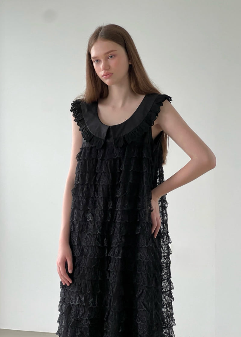 140 Avenue - Korean Women Fashion - #momslook - Honey Lace Tiered One-piece - 7