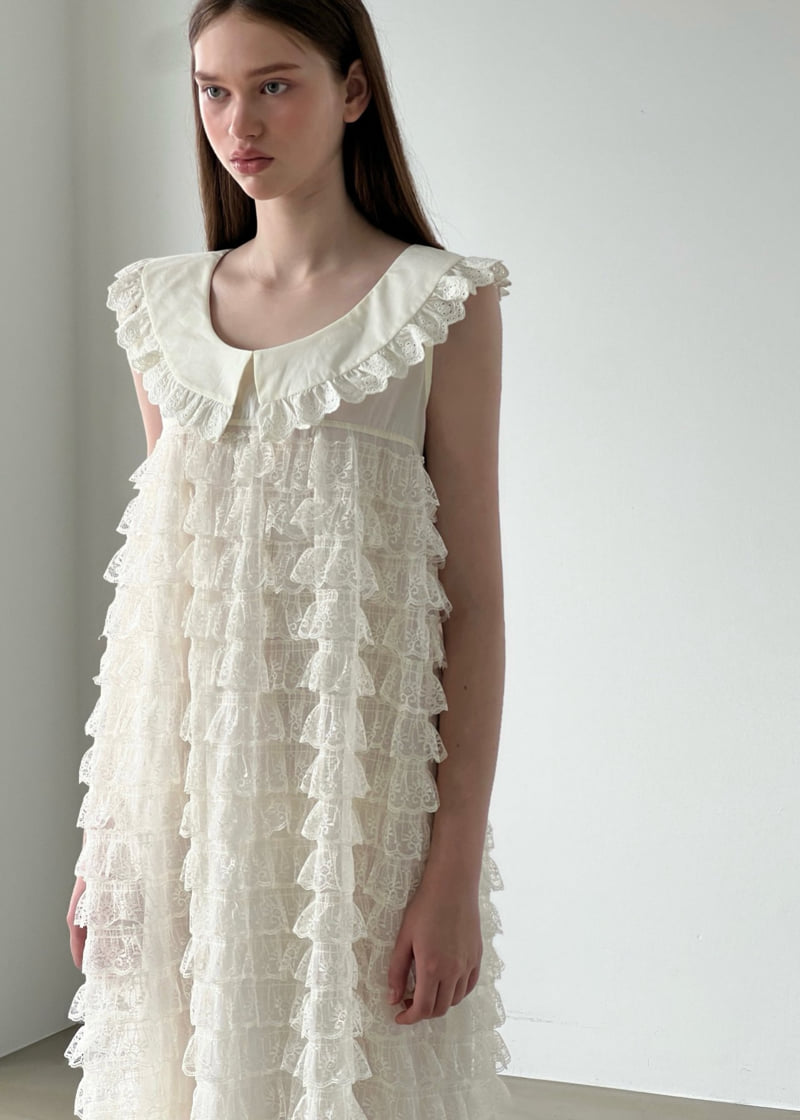 140 Avenue - Korean Women Fashion - #momslook - Honey Lace Tiered One-piece - 9