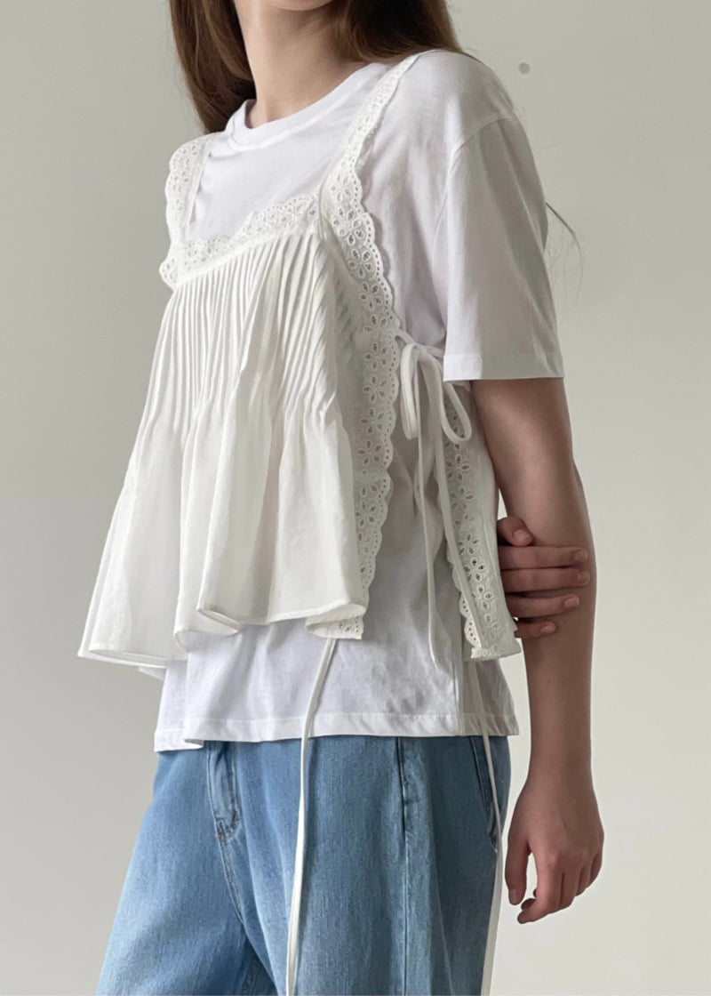 140 Avenue - Korean Women Fashion - #momslook - Pintuck Embroidered Top - 10
