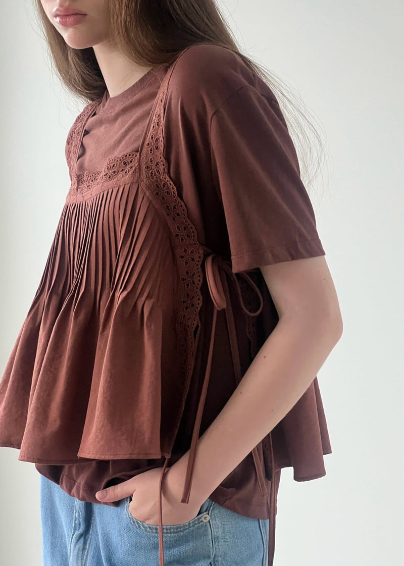 140 Avenue - Korean Women Fashion - #momslook - Pintuck Embroidered Top - 6