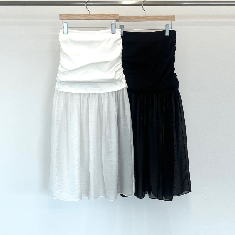 140 Avenue - Korean Women Fashion - #shopsmall - Combination Sheer Skirt