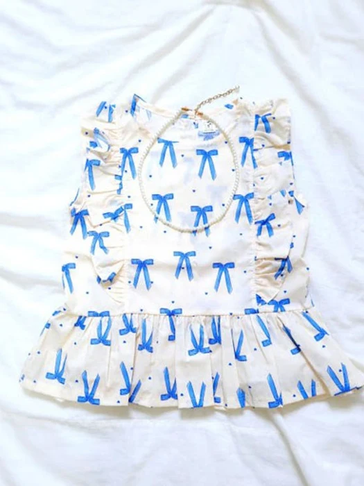 Ribbon Frill Blouse Ribbon Frill Blouse