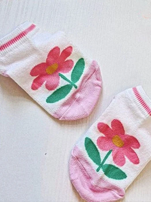 Pink Flower Shoes Socks Pink Flower Shoes Socks