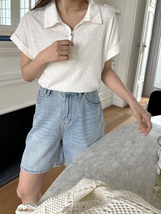 Zipper Collar Tee Zipper Collar Tee