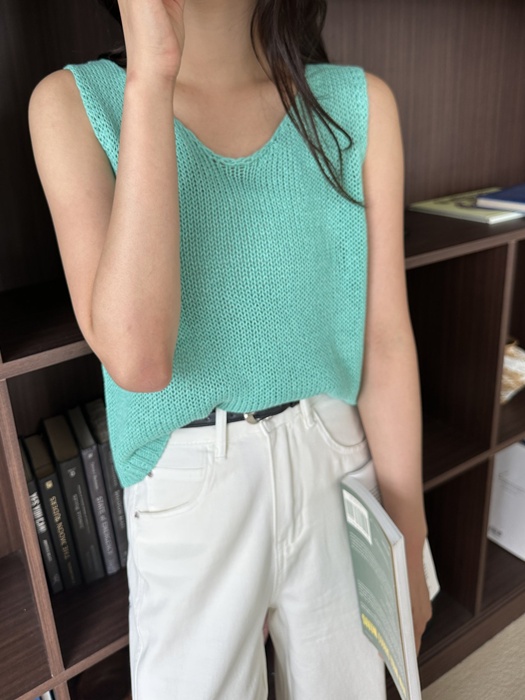 Linen Knit Sleeveless Linen Knit Sleeveless