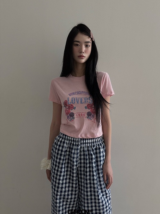 Rose Slub Crop Tee Rose Slub Crop Tee