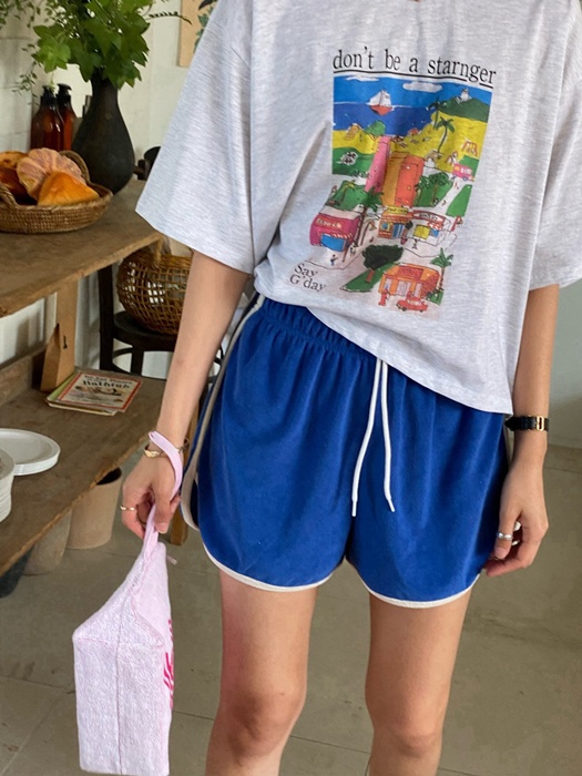 Color Block Terry Shorts