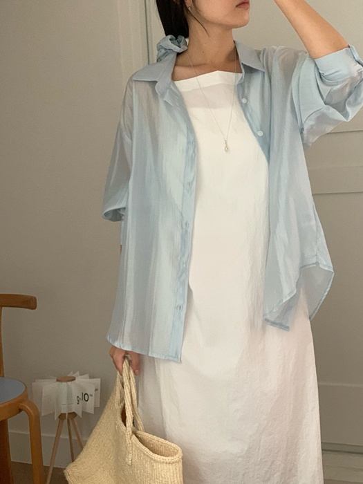 Beach Tencel Shirt (Scrunchie Set) Beach Tencel Shirt (Scrunchie Set)