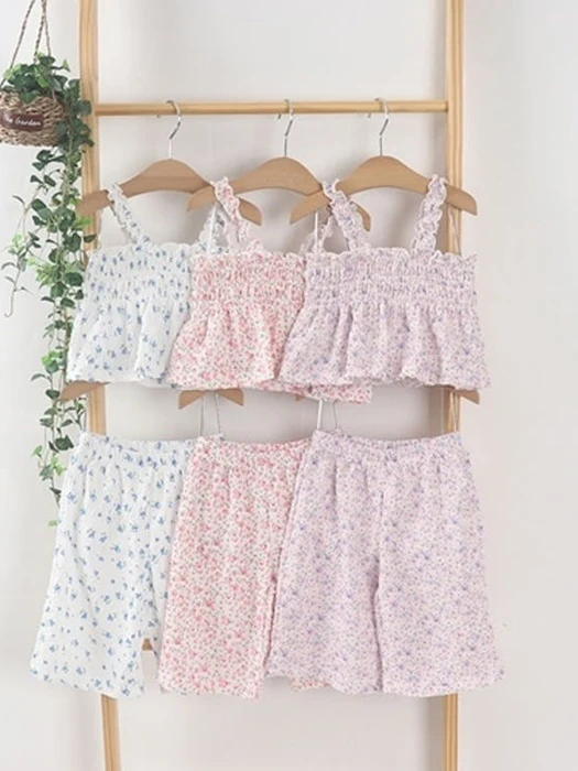 Smocked Strap Top Set Smocked Strap Top Set