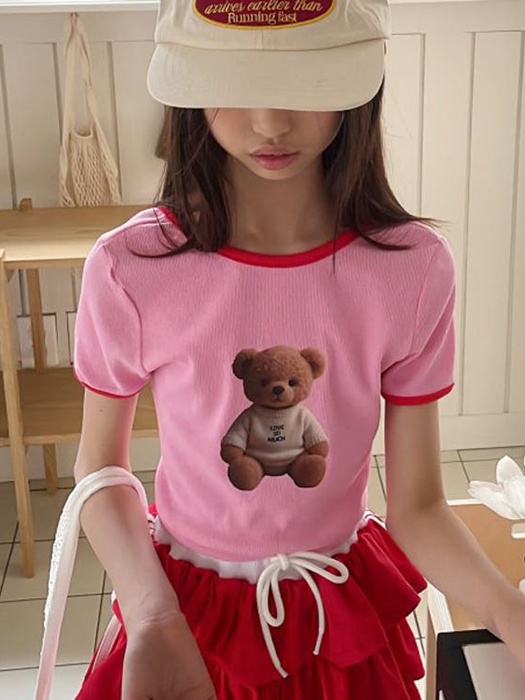 Ribbed Bear Crop Tee Ribbed Bear Crop Tee