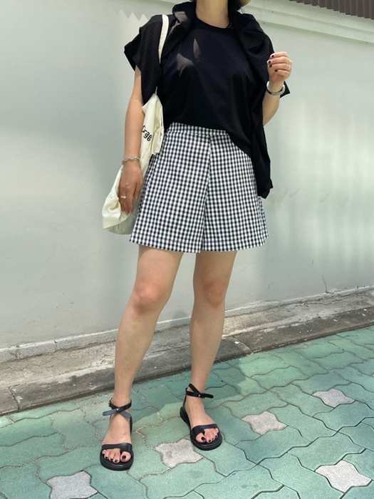Gingham Half Pants Gingham Half Pants