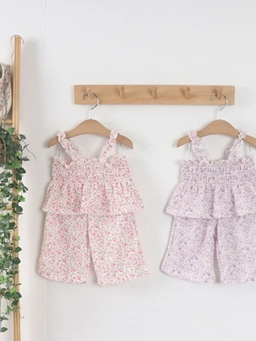 Floral Strap Top Bottom Set Floral Strap Top Bottom Set