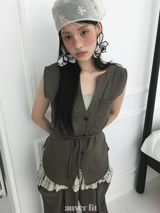 Country Linen Vest Country Linen Vest