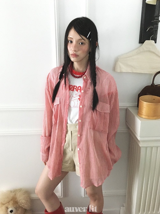 Sheer Striped Shirt