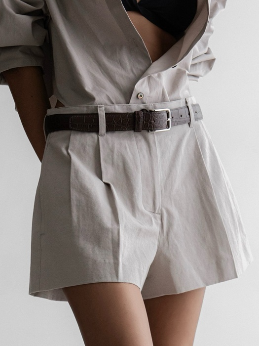 Washed Linen Chino Shorts