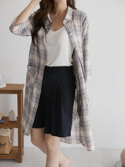 Baul Long Check Robe Shirt Baul Long Check Robe Shirt