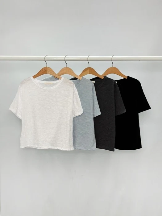 Slub Crop Short Sleeve Tee