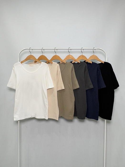 Modal U-neck Short Sleeve Tee