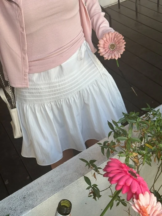 Pin-tuck Shirring Skirt Pin-tuck Shirring Skirt