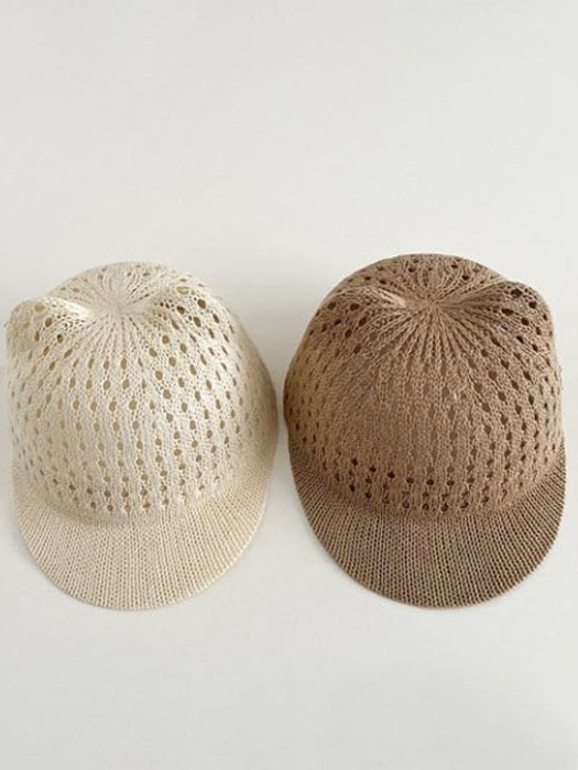 Ear Mesh Knit Hat