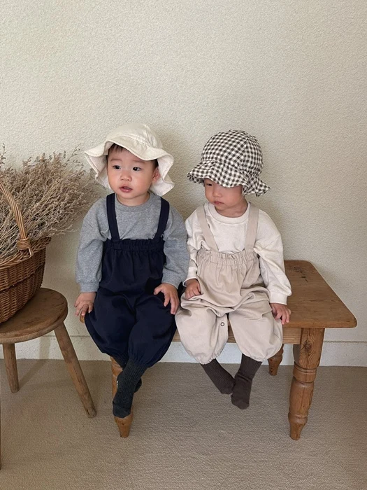 Cotton Suspender Suit
