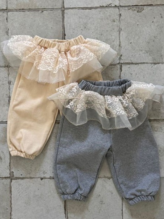 Lace Tiered Jogger Pants Lace Tiered Jogger Pants