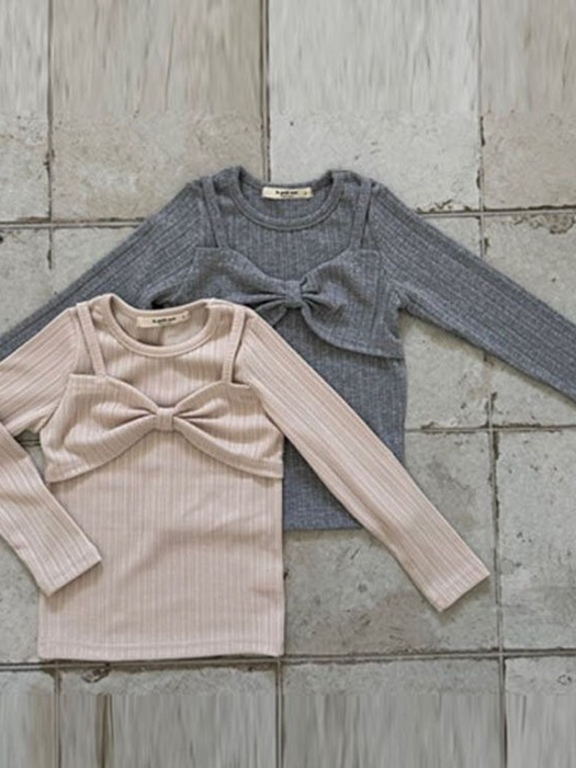 Ribbon Ribbed Tee Ribbon Ribbed Tee