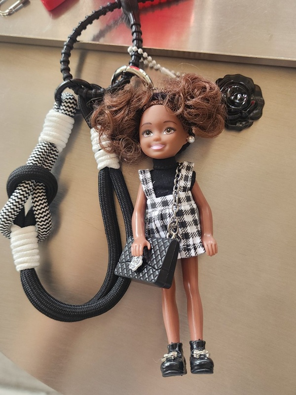 Black Doll Keyring Bag Charm Black Doll Keyring Bag Charm