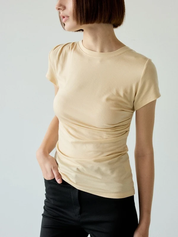 Tencel Shirring Tee