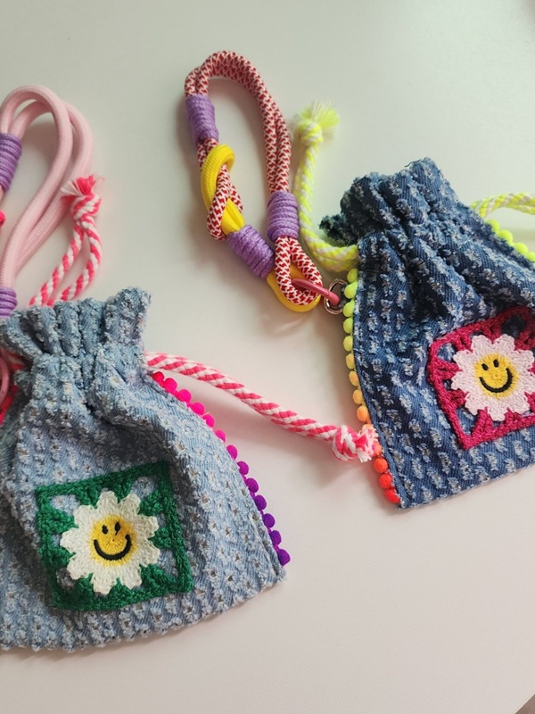 Denim Pouch Bag Strap