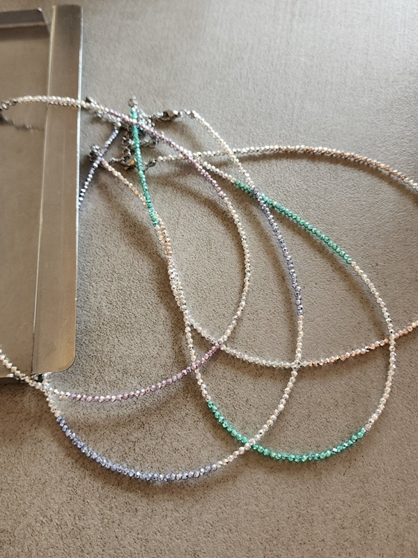 Shining Silver Beads Necklace