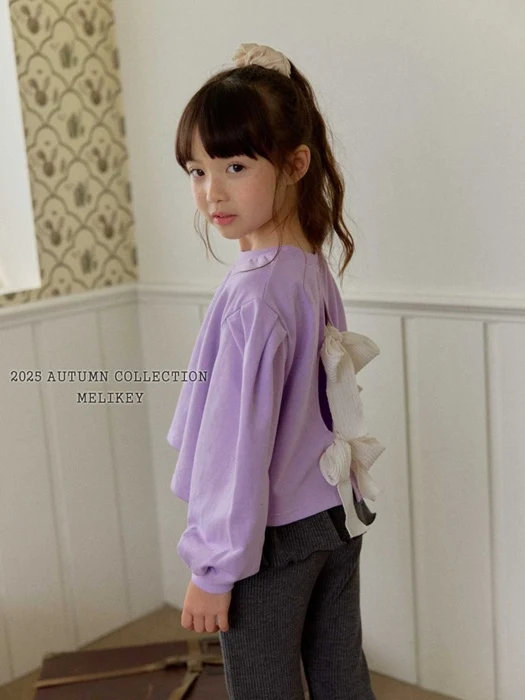 Back Open Ribbon Sweatshirt