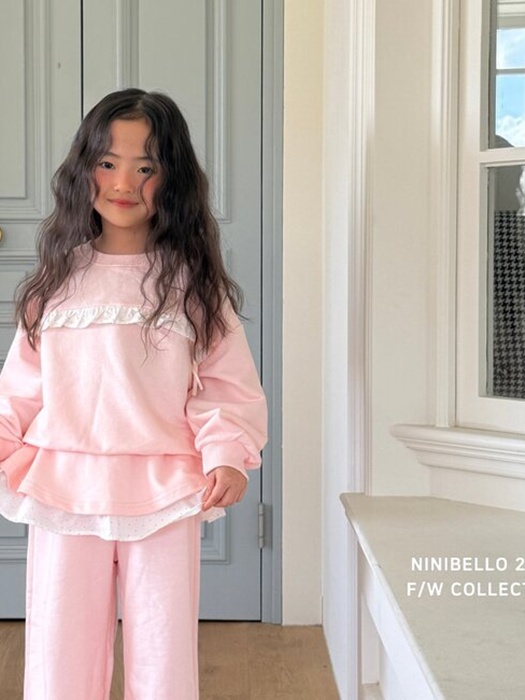 Frill-up Ribbon Sweatshirt Frill-up Ribbon Sweatshirt