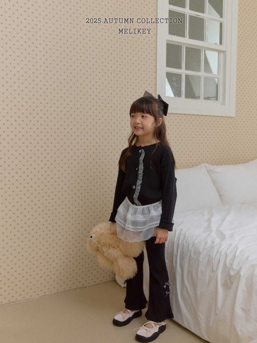 Popo Ribbon Bootcut Pants