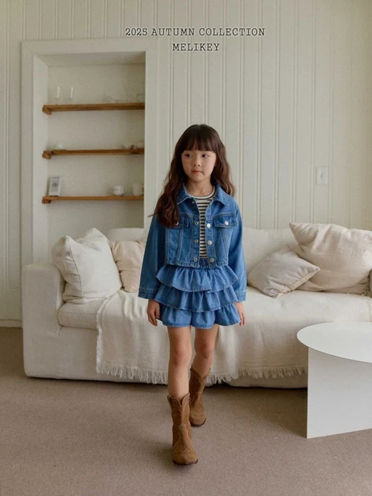 Ellie Denim Tiered Skirt