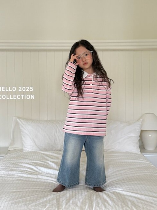 Multi Stripe Collar Tee