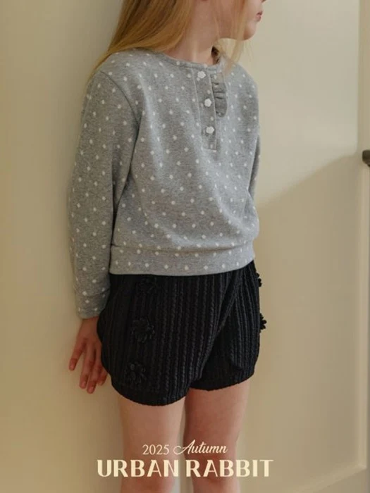 Pom Pom Knit Half Pants