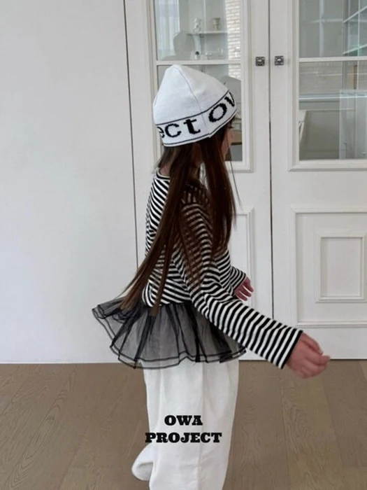 Stripe Tulle Tee Stripe Tulle Tee