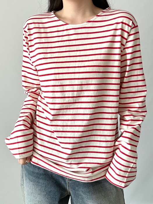 Cotton Stripe Long Sleeve Tee Cotton Stripe Long Sleeve Tee